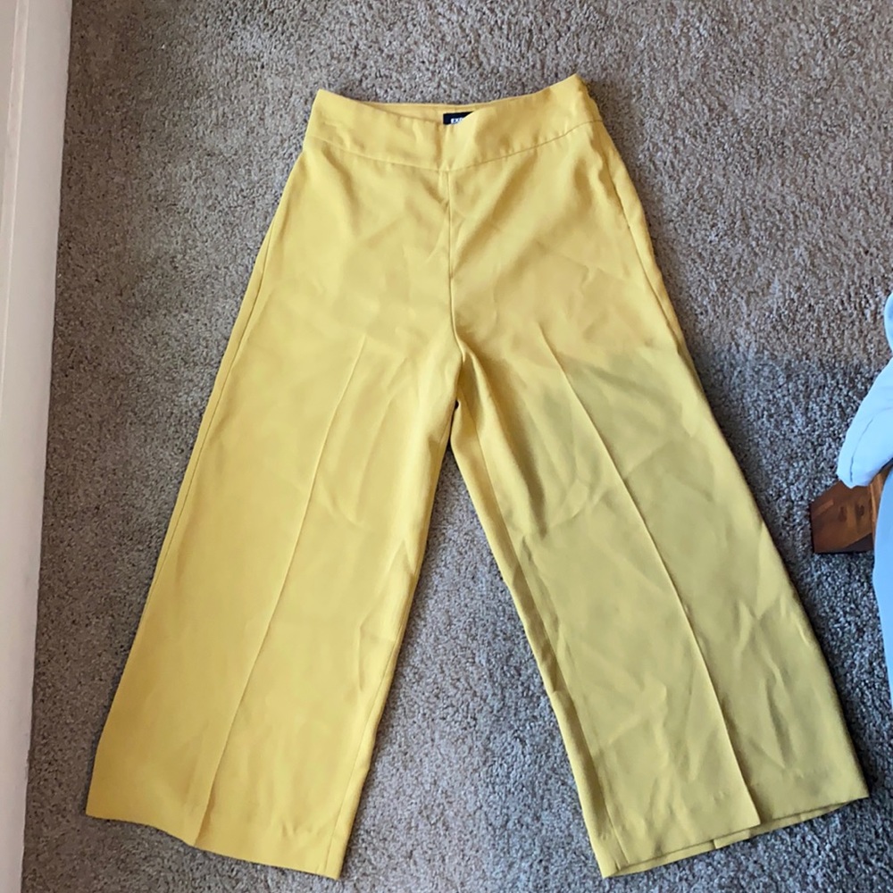 Mustard express cropped culottes